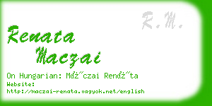 renata maczai business card